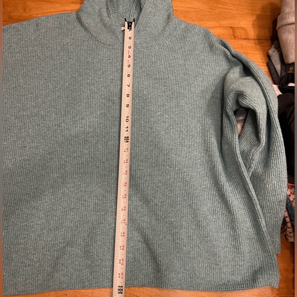 NWOT Waffle Knit Ribbed Hoodie Hooded Pullover JJill - Picture 11 of 12